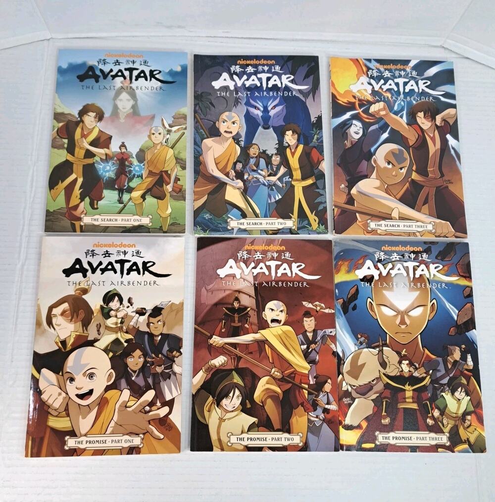 Avatar The Last Airbender Graphic Novel Lot The Promise & The Search Parts 1-3